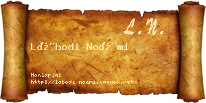 Lábodi Noémi névjegykártya